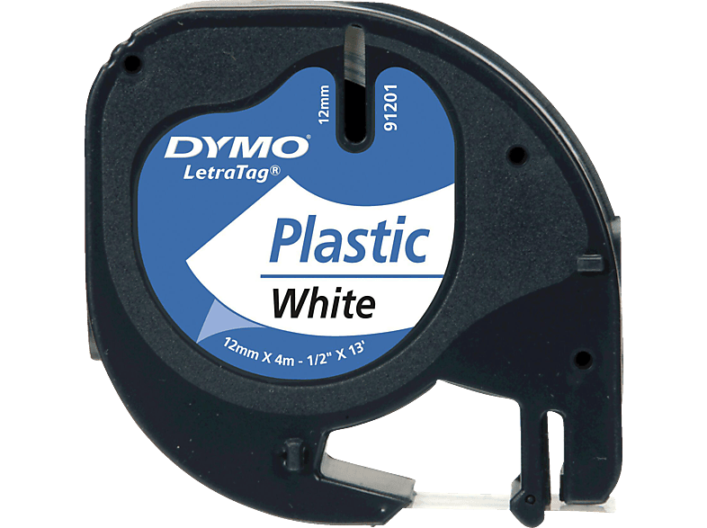 DYMO Letratag Band Plastik Schriftband Weiß von DYMO