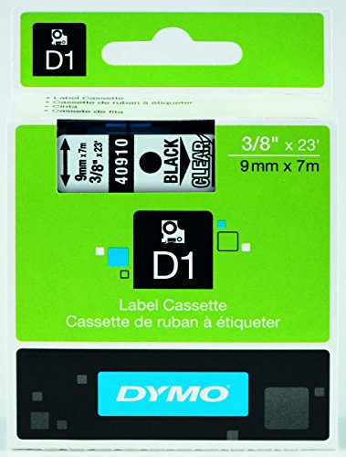 Dymo D1 Ersatzband 9mm x 7m - transparent/schwarz von DYMO