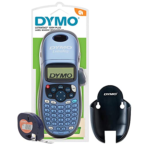 Dymo LetraTag LT-100H Beschriftungsgerät Handgerät | Tragbares Etikettendrucker mit ABC Tastatur | mit Papieretiketten und transparenten Kunststoffetiketten | Ideal fürs Büro & zu Hause von DYMO