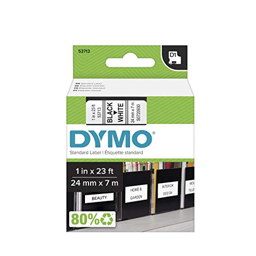Dymo S0720930 Schriftbänder D1 24 x 7 schwarz/weiß von DYMO