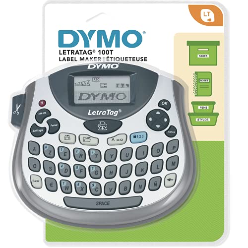 Dymo S0758360 Hand-Beschriftungsgerät"LetraTag LT-100T", Grau/Silber von DYMO