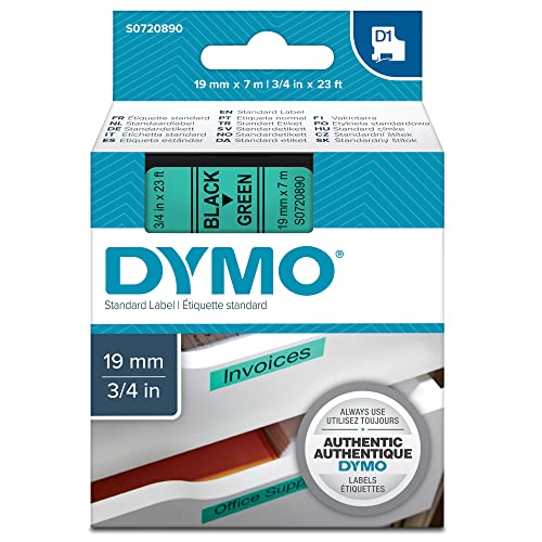 Dymo Schriftbänder D1/45809 schw./grün,19x7 von DYMO