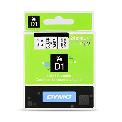 Standardetikett D1, 24 mm, Beschriftungsband (Typ) 53713, 7m lang, weiß von DYMO