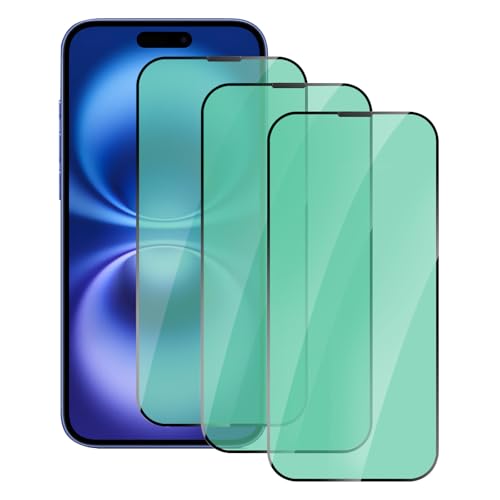 DYNASCO 3 Stück Anti-Blaulicht Schutzfolie für iPhone 16, 9H Härte Gehärtetes Glas Grünlicht-Augenschutz Displayschutzfolie für iPhone 16 6,1 Zoll - Kratzfest, Anti-Fingerprint DYNASCO 3 Stück Anti-Blaulicht Schutzfolie für iPhone 16, 9H Härte Gehärtetes Glas Grünlicht-Augenschutz Displayschutzfolie für iPhone 16 6,1 Zoll - Kratzfest, Anti-Fingerprint von DYNASCO