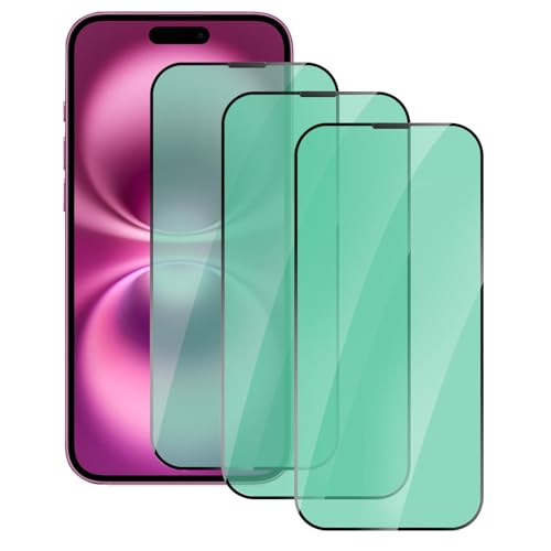 DYNASCO 3 Stück Anti-Blaulicht Schutzfolie für iPhone 16 Plus, 9H Härte Gehärtetes Glas Grünlicht-Augenschutz Displayschutzfolie für iPhone 16 Plus 6,7 Zoll - Kratzfest, Anti-Fingerprint DYNASCO 3 Stück Anti-Blaulicht Schutzfolie für iPhone 16 Plus, 9H Härte Gehärtetes Glas Grünlicht-Augenschutz Displayschutzfolie für iPhone 16 Plus 6,7 Zoll - Kratzfest, Anti-Fingerprint von DYNASCO