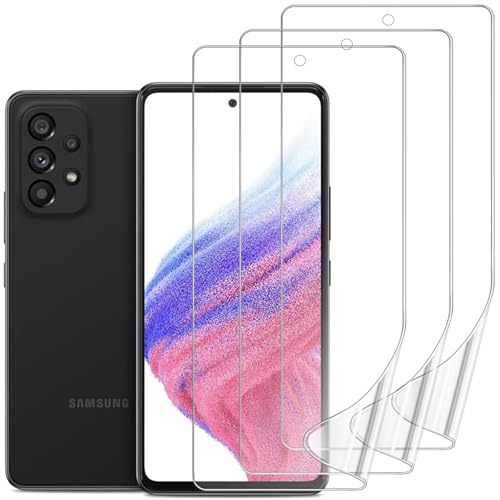 DYNASCO 3 Stück Schutzfolie für Samsung Galaxy A53, Klar HD Weich TPU Displayschutzfolie Samsung Galaxy A53/A52/A51 5G - Fingerabdruck-ID Unterstützen, Hohe Empfindlichkeit, Blasenfreie Folie DYNASCO 3 Stück Schutzfolie für Samsung Galaxy A53, Klar HD Weich TPU Displayschutzfolie Samsung Galaxy A53/A52/A51 5G - Fingerabdruck-ID Unterstützen, Hohe Empfindlichkeit, Blasenfreie Folie von DYNASCO