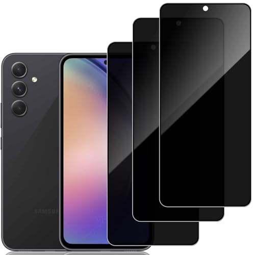 DYNASCO 3 Stück Sichtschutz Schutzfolie für Samsung Galaxy A54, 9H Härte Anti-Spähen Panzer Schutz Glas Displayschutzfolie, Fingerabdruck-ID Nicht Unterstütze, Kratzfest Blickschutzfolie DYNASCO 3 Stück Sichtschutz Schutzfolie für Samsung Galaxy A54, 9H Härte Anti-Spähen Panzer Schutz Glas Displayschutzfolie, Fingerabdruck-ID Nicht Unterstütze, Kratzfest Blickschutzfolie von DYNASCO