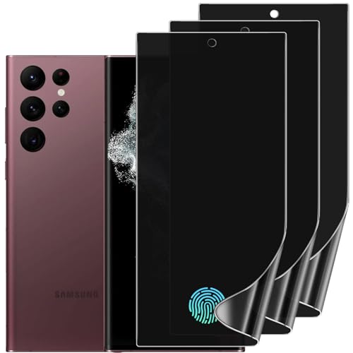 DYNASCO 3 Stück Sichtschutz Schutzfolie für Samsung Galaxy S22 Ultra, Anti-Spähen Weich TPU Displayschutzfolie Samsung Galaxy S22 Ultra 5G 6.8", Fingerabdruck-ID Unterstützen, Hohe Empfindlichkeit DYNASCO 3 Stück Sichtschutz Schutzfolie für Samsung Galaxy S22 Ultra, Anti-Spähen Weich TPU Displayschutzfolie Samsung Galaxy S22 Ultra 5G 6.8", Fingerabdruck-ID Unterstützen, Hohe Empfindlichkeit von DYNASCO