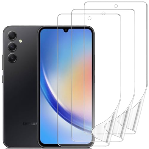 DYNASCO 3 Stück TPU Schutzfolie für Samsung Galaxy A34, Klar HD Weich TPU Displayschutzfolie Samsung Galaxy A34 - Fingerabdruck-ID Unterstützen, Hohe Empfindlichkeit, Einfach Installieren DYNASCO 3 Stück TPU Schutzfolie für Samsung Galaxy A34, Klar HD Weich TPU Displayschutzfolie Samsung Galaxy A34 - Fingerabdruck-ID Unterstützen, Hohe Empfindlichkeit, Einfach Installieren von DYNASCO