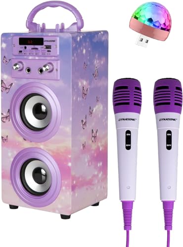 DYNASONIC (3º Generation Mikrofon Karaoke Spielzeug, ideal für originelle Geschenke für Kinder, Mädchen, (025-18) von DYNASONIC