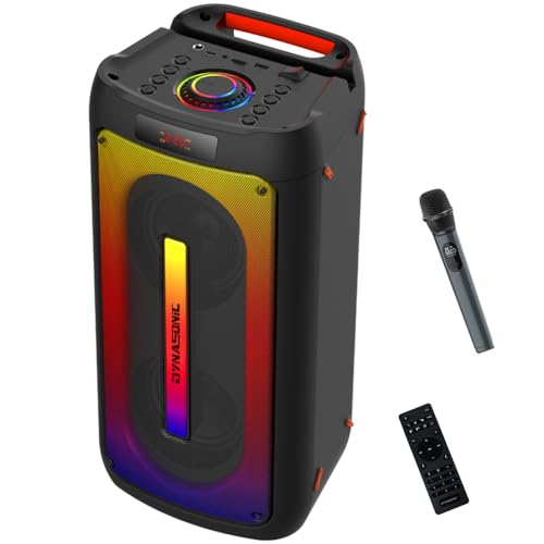 DYNASONIC D30 - Tragbarer Bluetooth-Lautsprecher. Kabelloser Outdoor-Lautsprecher. Drahtlose Stereoanlage. Leistungsstarker Sound-Player mit eingebauter LED-Beleuchtung. Micro-SD, FM-Radio, USB DYNASONIC D30 - Tragbarer Bluetooth-Lautsprecher. Kabelloser Outdoor-Lautsprecher. Drahtlose Stereoanlage. Leistungsstarker Sound-Player mit eingebauter LED-Beleuchtung. Micro-SD, FM-Radio, USB von DYNASONIC