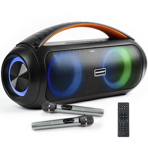 DYNASONIC D93 Tragbarer Bluetooth Lautsprecher IPX7. Kabelloser Outdoor-Lautsprecher. Stereoanlage. Soundplayer mit integrierten LED-Leuchten. Micro-SD, USB. DYNASONIC D93 Tragbarer Bluetooth Lautsprecher IPX7. Kabelloser Outdoor-Lautsprecher. Stereoanlage. Soundplayer mit integrierten LED-Leuchten. Micro-SD, USB. von DYNASONIC