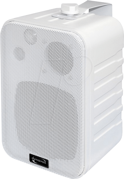 DYNAVOX 202996 - Mini-Box 3-Wege mit Halterung, weiß, Paar von DYNAVOX