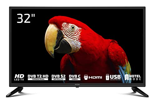 DYON Live 32 Pro 80 cm (32 Zoll) Fernseher (HD, Triple Tuner (DVB-C/-S2/-T2), Hotelmodus, USB-Media Player) von DYON