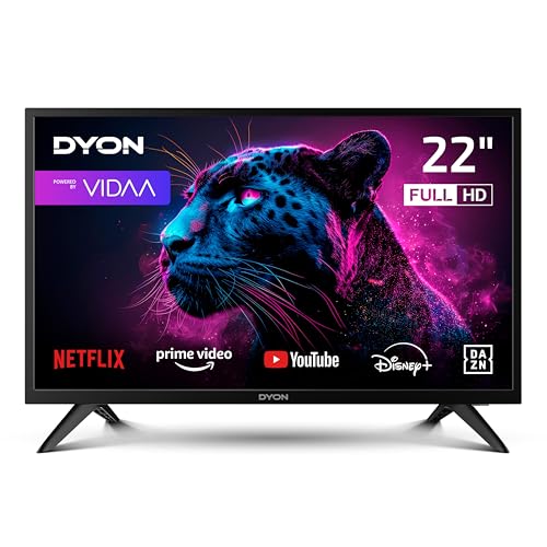 DYON Movie Smart 22 VX - 22 Zoll (55 cm) Full-HD Smart TV mit HD Triple Tuner (DVB-C/-S2/-T2), App Store, Netflix, Prime Video, YouTube, DAZN, Disney+ [Mod. 2025] von DYON