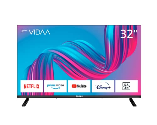 DYON Movie Smart 32 VX 80 cm (32 Zoll) Fernseher (HD Smart TV, HD Triple Tuner (DVB-C/-S2/-T2), App Store, Prime Video, Netflix, YouTube, DAZN, Disney+) [Mod. 2023] von DYON