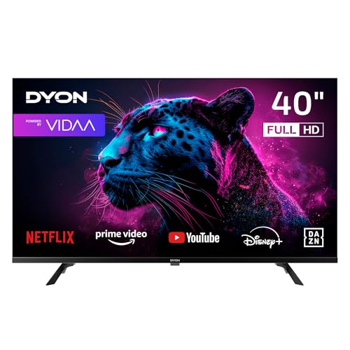 DYON Movie Smart 40 VX-2 100 cm (40 Zoll) Fernseher (Full-HD Smart TV, HD Triple Tuner (DVB-C/-S2/-T2), App Store, Prime Video, Netflix, YouTube, DAZN, Disney+) [Mod. 2023] von DYON