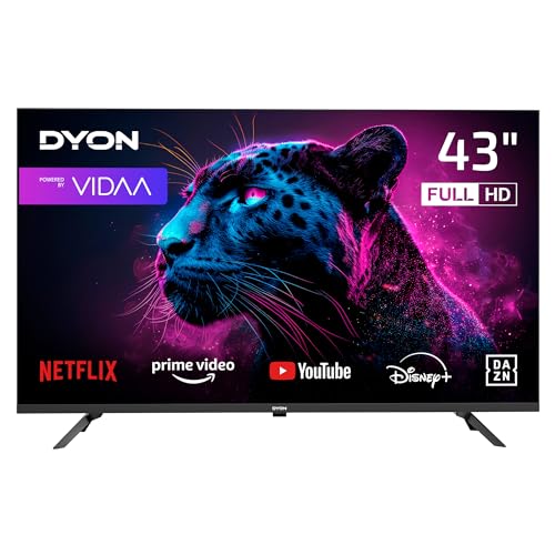 DYON Movie Smart 43 VX 108 cm (43 Zoll) Fernseher (Full-HD Smart TV, HD Triple Tuner (DVB-C/-S2/-T2), App Store, Prime Video, Netflix, YouTube, DAZN, Disney+) [Mod. 2023] von DYON