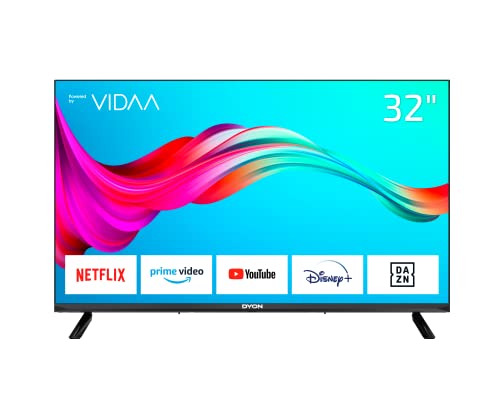 DYON Smart 32 VX 80 cm (32 Zoll) Fernseher (HD Smart TV, HD Triple Tuner (DVB-C/-S2/-T2), App Store, Prime Video, Netflix, YouTube, DAZN, Disney+) [Mod. 2022], Schwarz von DYON