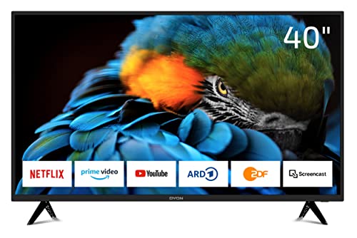 DYON Smart 40 XT 100 cm (40 Zoll) Fernseher (Full-HD Smart TV, HD Triple Tuner (DVB-C/-S2/-T2), Prime Video, Netflix & HbbTV) [Modelljahr 2022] von DYON