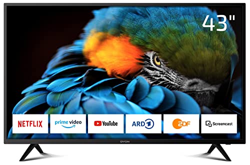 DYON Smart 43 XT 108 cm (43 Zoll) Fernseher (Full-HD Smart TV, HD Triple Tuner (DVB-C/-S2/-T2), Prime Video, Netflix & HbbTV) [Modelljahr 2022] von DYON
