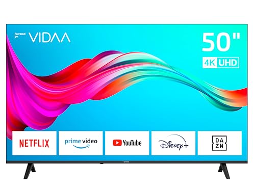 DYON Smart 50 VX - 50 Zoll (126 cm) Fernseher (4K Ultra-HD Smart TV, Triple Tuner (DVB-C/-S2/-T2), App Store, Prime Video, Netflix, YouTube, DAZN, Disney+) [Mod. 2024] von DYON