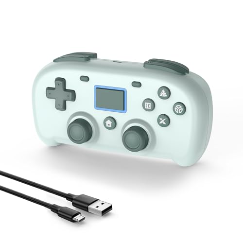 Kabelloser Controller für PS4, PS4-Gamepad im Mini-Stil, kompatibel mit PS4, PC-Spielefernbedienung für Windows 10/8/7, Gaming-Controller mit Dual-Vibration/6-Achsen-Sensor/Audiofunktion（Grün）（Grün） von DYONDER