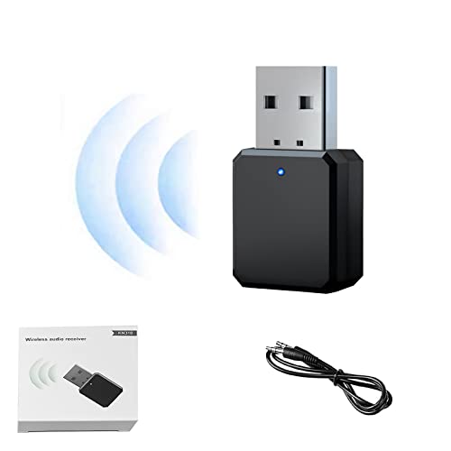 USB Bluetooth Adapter Auto, AUX/USB Dual Ausgang,mit 3,5 mm Kabel Audio Receiver, Empfänger für Home TV Stereo Wireless Music Adapter von DYOUen