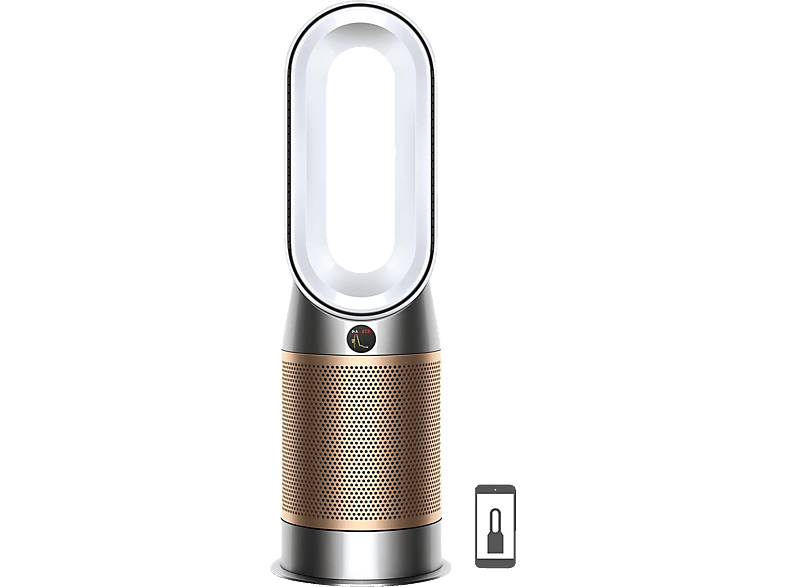 DYSON HP09 Purifier Hot+Cool Formaldehyde Luftreiniger+Heizlüfter Weiß/Gold (40 Watt, Raumgröße: 81 m³, Vollständige Versiegelung nach HEPA-13 Standard) von DYSON