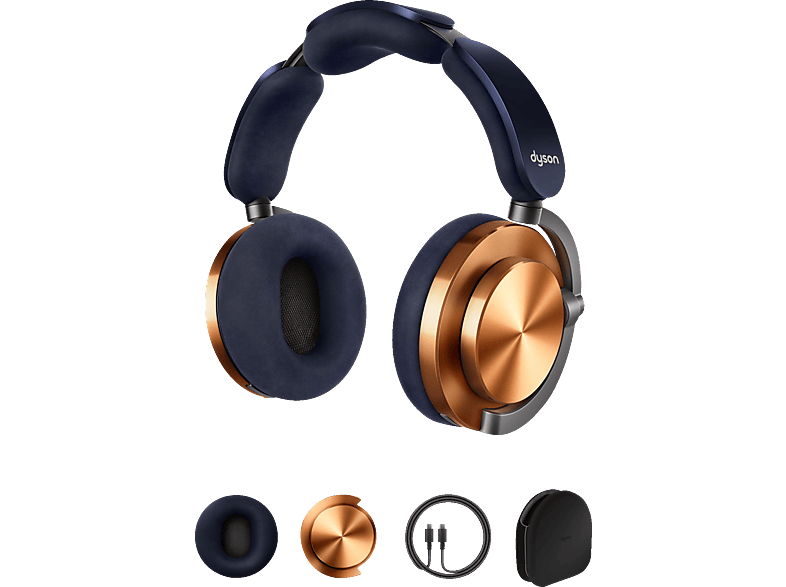 DYSON OnTrac, Over-ear Kopfhörer Bluetooth Nachtblau/Kupfer von DYSON