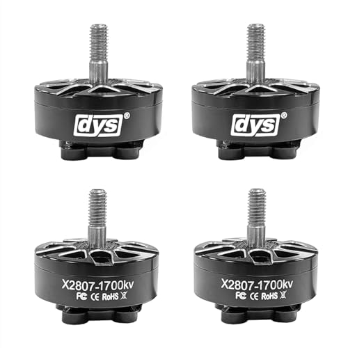 DYS X2807 1300KV 1500KV 1700KV bürstenloser Motor 6S für 17,8 cm lange Reichweite FPV Racing Drohne Freestyle FPV Drohne Quadcopter Motor (X2807 1700KV 4PCS) von DYSRC