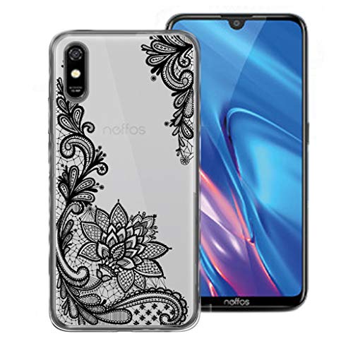 DYSu hülle für TP-Link Neffos C9 Max,Flexibel Semi-Transparent TPU Schutzhülle Schale Tasche schutzhülle Crystal Clear Case Silikon Cover für TP-Link Neffos C9 Max (6.09"), Schwarzes Mandala von DYSu