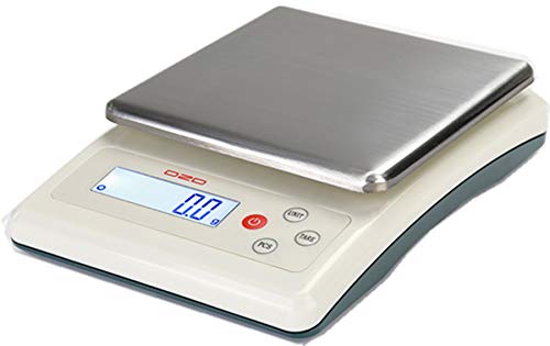 DZD DJKF Briefwaage 6kg/0,1g Küchenwaage, einstellbare Abschaltautomatik, Feinwaage Digitalwaage, mit Netzteil und Batterien von DZD