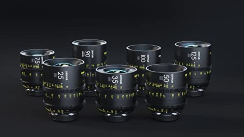 DZOFILM Cine Lens Vespid Prime 7-Lens Kit (25/35/50/75/100/125 T2.1 + Macro 90 T2.8) Metric von DZOFILM