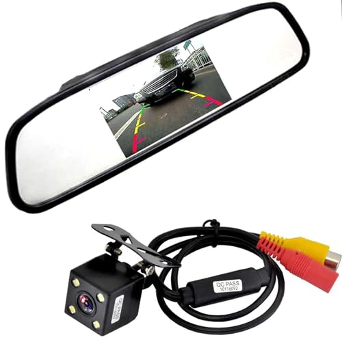 Auto Rückfahrkamera Auto CCD Video Parkplatz Monitor Lampe Umkehr CCD Auto Rückansicht Kamera Mit 4.3 Zoll Auto Rückspiegel Monitor Nachtsicht Rückfahrkameras von DZSLLOOI