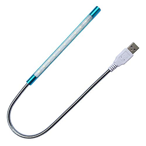 DZYDZR LED USB Lampe - Touch Schaltertragbar Dimmbare Buchlampe Flexibles Licht für Notebooks, Tablets, Powerbanks, PC -Nachtlampe, Leselampe, Laptoplampe (Blau) von DZYDZR