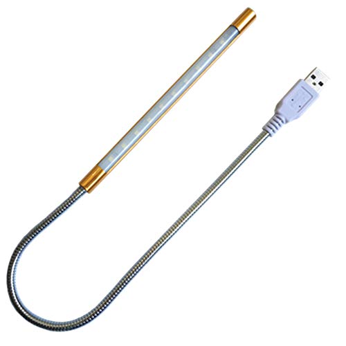 DZYDZR LED USB Lampe - Touch Schaltertragbar Dimmbare Buchlampe Flexibles Licht für Notebooks, Tablets, Powerbanks, PC -Nachtlampe, Leselampe, Laptoplampe (Golden) von DZYDZR