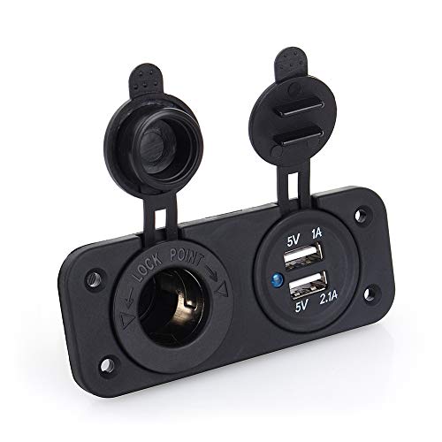2 Steckdose Autoladegerät Adapter, 12 Volt Zigarettenanzünder USB Ladegerät Netzteil Steckdose für Auto LKW Telefon Tablet 2 Steckdose Autoladegerät Adapter, 12 Volt Zigarettenanzünder USB Ladegerät Netzteil Steckdose für Auto LKW Telefon Tablet von DaMohony