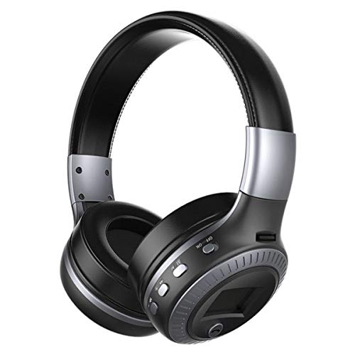 Bluetooth Headset, Wireless Kopfhörer 5.0 mit Mikrofon, Noise Cancelling Over-Ear Kopfhörer mit TF-Karte FM Radio und LED-Licht für Handys und alle Bluetooth-fähigen Geräte von DaMohony