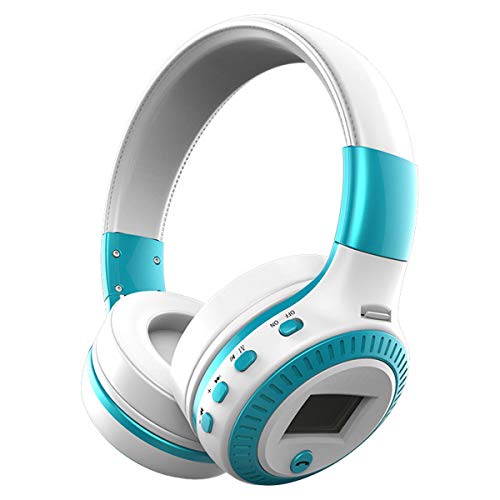Bluetooth-Headset, kabellose Kopfhörer 5.0 mit Mikrofon, Geräuschunterdrückung, Over-Ear-Kopfhörer mit TF-Karte, FM-Radio und LED-Licht für Handys und alle Bluetooth-fähigen Geräte von DaMohony
