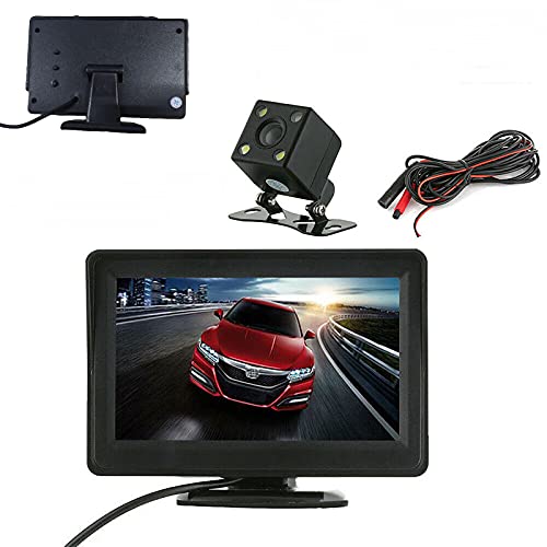 DaMohony Rückfahrkamera Kit, 4.3 LCD Rückfahrmonitor mit HD IR Rückfahrkamera für LKW, Wohnmobil, Anhänger, Bus, Ernte, Pickup, Wohnmobil, Van von DaMohony