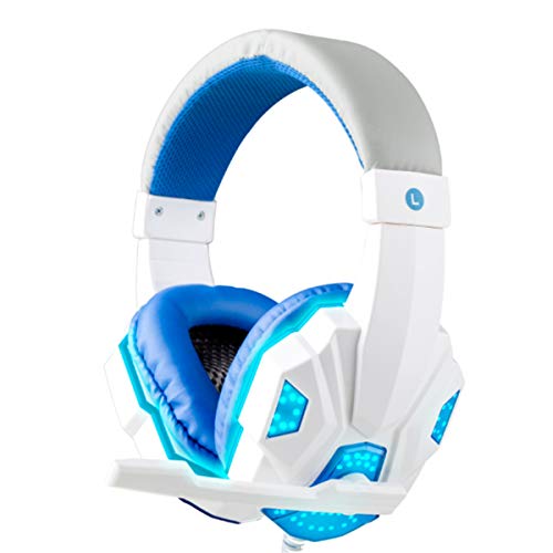 Gaming Headset für Xbox One, PS4, LED Stereo Bass Surround 3,5 mm Kopfhörer, Over-Ear Kopfhörer mit Noise Cancelling Mikrofon für Laptop PC Mac iPad Smartphones von DaMohony