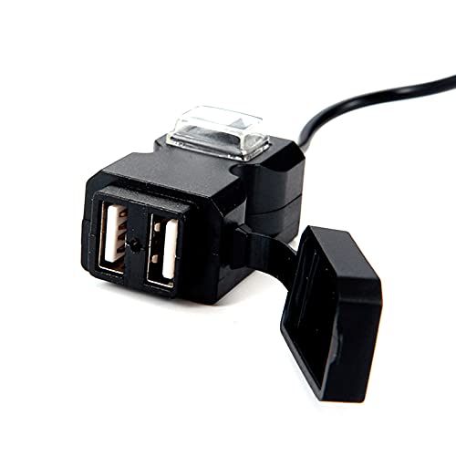 Motorrad Dual USB Port Ladegerät 2.1A + 1A USB Ladegerät Adapter mit wasserdichtem Schalter für Telefon Tablet GPS von DaMohony