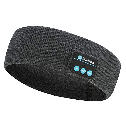 Schlafstirnband Bluetooth Wireless Kopfhörer mit Mikrofon, Schlafkopfhörer Musik Stirnband, Ultraweiches Stirnband für Seitenschläfer, Workout, Laufen, Joggen von DaMohony