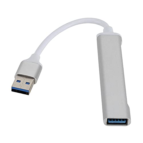 USB 3. 0 Hub aus Aluminiumlegierung, 4 Anschlüsse, USB 3.0 Splitter, Adapter Plug and Play für PC und Laptop von DaMohony