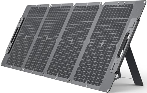 Dabbsson 120 Watt Tragbares Solarpanel für Kraftwerk, Faltbares Solarladegerät mit verstellbarem Ständer, hocheffizientes monokristallines PV-Modul, wasserdicht IP65 für Outdoor Camping, Wohnmobil von Dabbsson