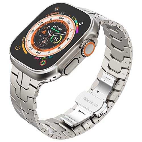 Dabeto Armband Kompatibel mit Apple Watch Apple Watch Band 42mm 44mm 45mm 49mm Apple Watch Ultra Armbander Titanium Metall Ersatz Band Kompatibel mit Series 1 2 3 4 5 6 7 8 Dabeto Armband Kompatibel mit Apple Watch Apple Watch Band 42mm 44mm 45mm 49mm Apple Watch Ultra Armbander Titanium Metall Ersatz Band Kompatibel mit Series 1 2 3 4 5 6 7 8 von Dabeto