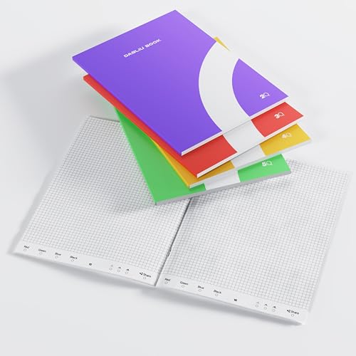 Dabliu Book Notizbücher A4 Smart - Kariert (5x), diese Quader sind kompatibel mit Pen + und unverzichtbar, um alle digitalen Funktionen zu aktivieren! von Dabliu