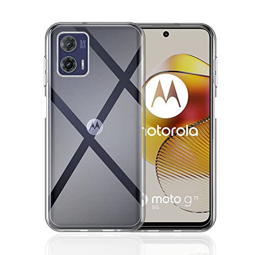 Dabuu Hülle Kompatibel mit Motorola G73, [Kratzfeste][Anti-Fall][Stoßfest] Schutzhülle Ultra-dünne Weich TPU Case Soft Silikon Bumper Cover Handyhülle - Transparent von Dabuu