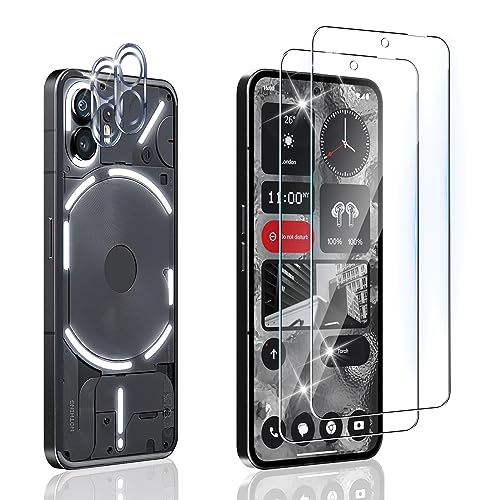 Dabuu Schutzfolie für Panzerglas für Nothing Phone 2 + Kameraschutz [2+2 Stück], HD Panzerfolie 9H Härte Anti-Kratzen Schutzglas Blasenfrei Displayschutzfolie Folie - Transparent von Dabuu